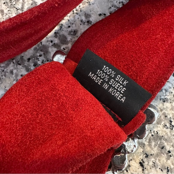 Vintage Silk & Suede Hip Bling Belt - Picture 5 of 6